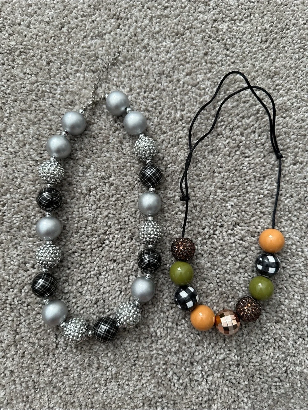Kids Silver and Multicolor Bead Necklaces - Fashion Accessories